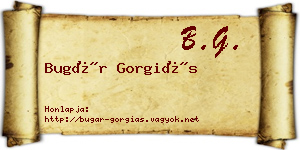 Bugár Gorgiás névjegykártya